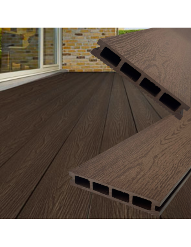 Piso Deck Nogal 220*14,5 a 20mm (Caja 3Unid)