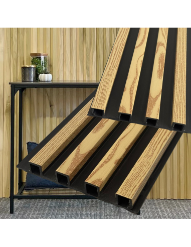 Wall Panel Interior Fondo Negro/Arena (Caja 10Unid) 240*16,5*2,2