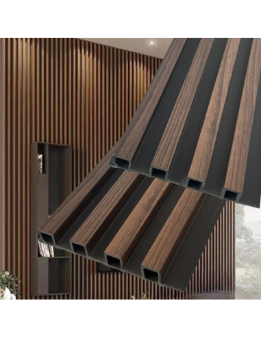 Wall Panel Interior Fondo Negro/Cafe (Caja 10Unid) 240*16,5*2,2