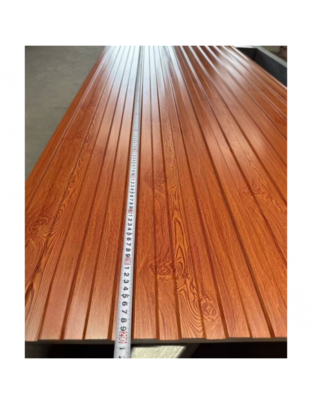 Siding Metálico Caoba Ranurado 290*38 a 16mm