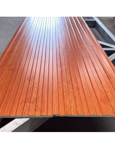 Siding Metálico Caoba Ranurado 290*38 a 16mm