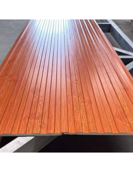 Siding Metálico Caoba Ranurado 290*38 a 16mm