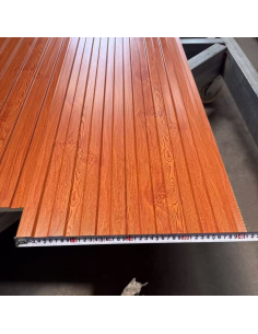 Siding Metálico Caoba Ranurado 290*38 a 16mm 2