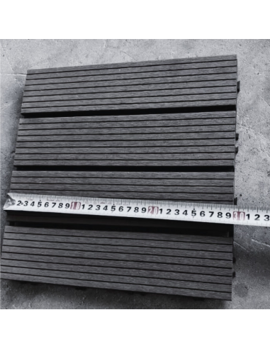 Piso Deck Mod-1 Grafito 30*30 a 22mm (Caja 11Unid)