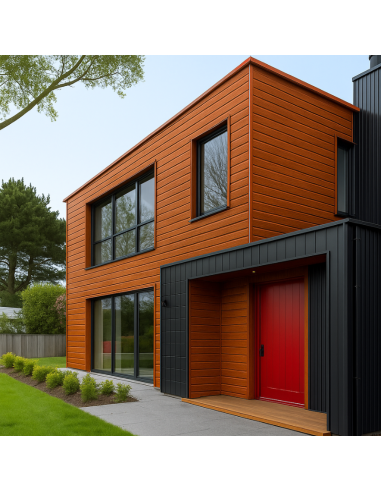 Siding Metálico Caoba Ranurado 290*38 a 16mm