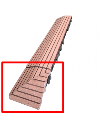 Esquinero Piso Deck Mod Cedro 7,5*7,5