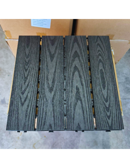 Piso Deck Black 2D 30*30 a 22mm (Caja 11Unid)