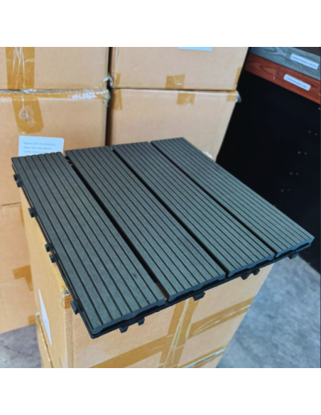 Piso Deck Black 30*30 a 22mm (Caja 11Unid)