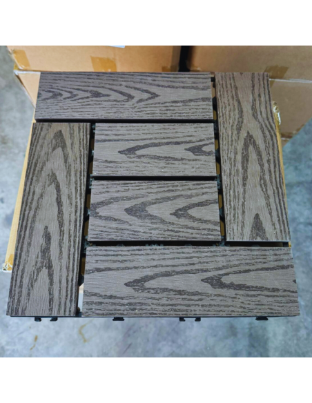 Piso Deck Chocolate 2D 30*30 a 22mm (Caja 11Unid)