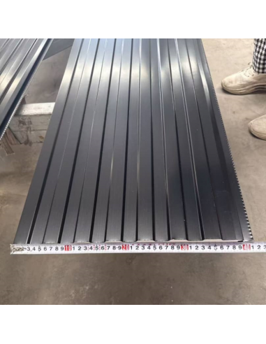 Siding Metálico Negro Ranurado 290*38 a 16mm