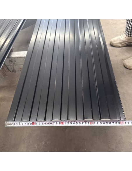 Siding Metálico Negro Ranurado 290*38 a 16mm