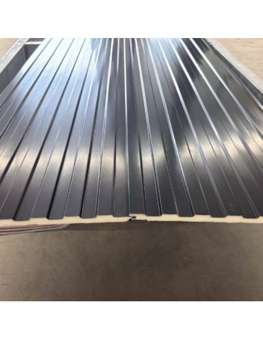Siding Metálico Negro Ranurado 290*38 a 16mm
