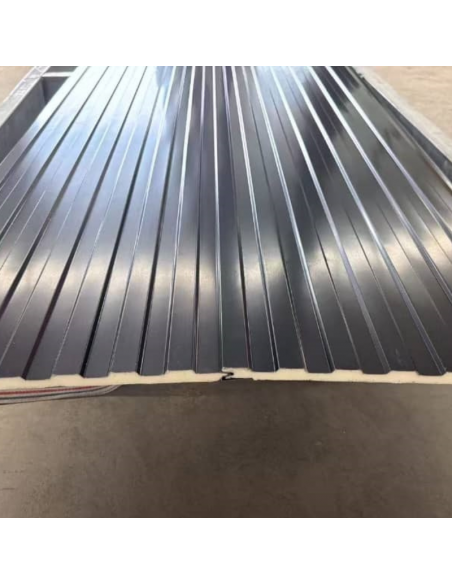 Siding Metálico Negro Ranurado 290*38 a 16mm