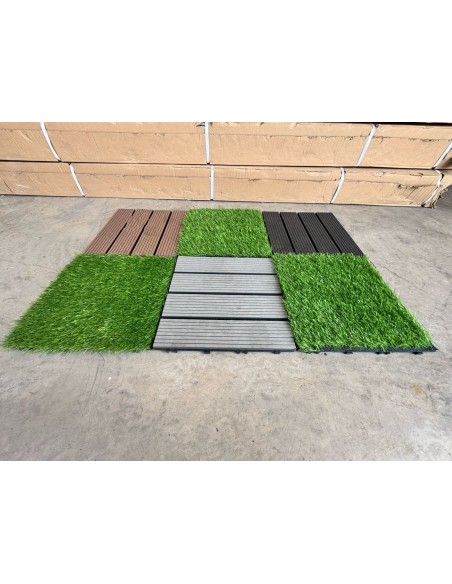 Piso Deck Gris 30*30 a 22mm (Caja 11Unid)