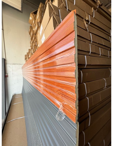 Siding Metálico Caoba Ranurado 290*38 a 16mm