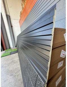 Siding Metálico Negro Ranurado 290*38 a 16mm