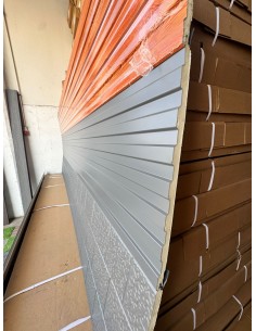 Siding Metálico Gris Ranurado 290*38 a 16mm