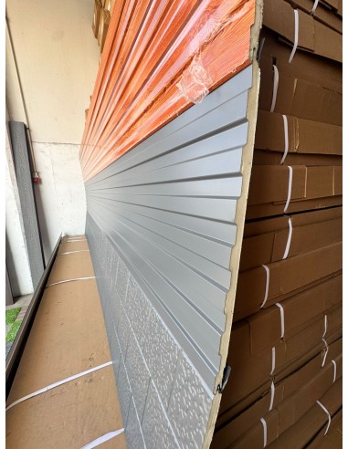 Siding Metálico Gris Ranurado 290*38 a 16mm