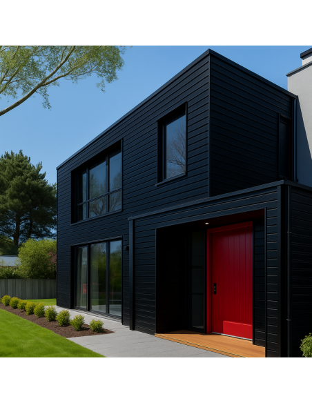 Siding Metálico Negro 3 Líneas 290*38 a 16mm