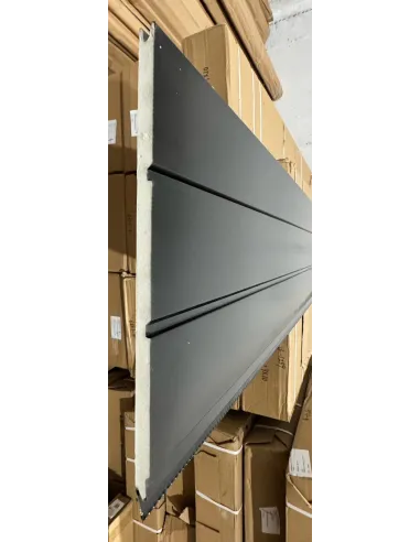 Siding Metálico Negro 3 Líneas 290*38 a 16mm