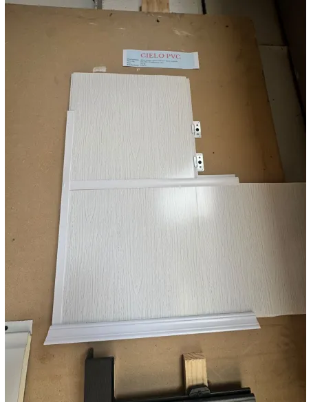Cielo PVC Perfil H Blanco 380*2 a 1mm