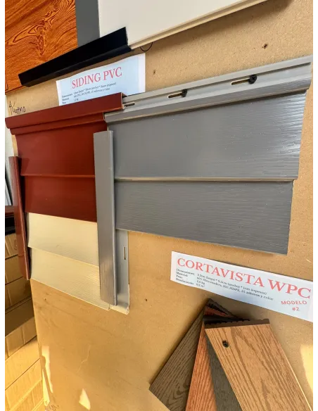 Siding PVC Perfil H Nogal 380*3 a 2mm